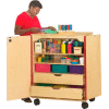 Jonti-Craft 9510JC Mobile Supply Cabinet 36"W x 24"D x 46"H, Brich, Assembled