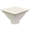 Josam FS-943 PVC Floor Sink w/Full Grate, Dome Strainer & 3" Solvent Weld Outlet for SCH 40 PVC Pipe