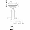 Jet Key Blanks SC4, Brass, Residential, Package Qty 50