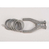 Justrite® 8496 10' Coiled Flexible Antistatic Wire Hand Clamp - 1/4" Terminal