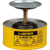Justrite Plunger Can, 1-Quart, Yellow, 10118