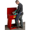 Justrite Floor Standing Rinse Tank, 11-Gallon, Red, 27110