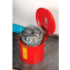 Justrite Wash Tank, 3-1/2-Gallon, w/ Basket, Red, 27713