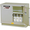 Justrite 31 Gallon 2 Door, Manual, Under Fume Hood Cabinet, 48"W x 21-5/8"D x 35-3/4"H, Silver