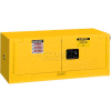 Justrite 12 Gallon 2 Door, Self-Close, Piggyback, Flammable Cabinet, 43"W x 18"D x 18"H, Red