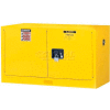 Justrite 17 Gallon 2 Door, Self-Close, Piggyback, Flammable Cabinet, 43"W x 18"D x 24"H, Red