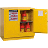 Justrite 22 Gallon 2 Door, Self-Close, Undercounter, Flammable Cabinet, 35"W x 22"D x 35"H, Gray