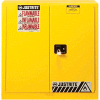 Justrite 30 Gallon 2 Door, Manual, Flammable Cabinet, 36"W x 24"D x 35"H, Yellow