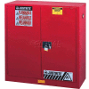 Justrite 30 Gallon 2 Door, Manual, Flammable Cabinet, 36"W x 24"D x 35"H, Red