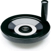 JW Winco - 0BEG5/D - Plastic Solid Disk Handwheel w/ Revolving Handle - 11.81" Dia - Solid Hub
