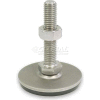 Leveling Foot W/Plastic Cap, 5/8-11 x 3.93" Stud, 1.57" Base Dia, 4.73"H, 1800 Lbs. Cap, 304 SS