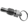 Stubby Hand Retractable Spring Plunger - Zinc Plated Steel 5/8-11 Thread