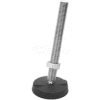 Leveling Mount w/o Bolt Holes, 1-8 x 10" Stud, 4.33" Base Dia, 11.663"H, 7500 Lbs. Load Cap - USA