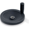 JW Winco - 20KE66/DZI - Black Clutch Handwheel w/ Frict Bearing w/ Handle 7.87"D-20mm Bore x Keyway