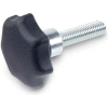 J.W. Winco 0.98" Diameter Plastic Hand Knob w/ 1/4"-20 Hole Size 1.10" Hole Depth