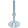 Leveling Foot - Threaded - 1800 Lbs. Capacity - 50mm Base Dia. - J.W. Winco 40-50-M12-125-A0-SK