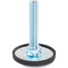 Leveling Foot - Threaded - 2250 Lbs. Capacity - 2.36" Base Dia. - J.W. Winco 40-60-3/8X16-150-A1-S