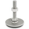 Leveling Foot - Threaded - 2700 Lbs. Capacity - 1.57&quot; Base Dia. - J.W. Winco 41-40-3/8X16-75-D1-S