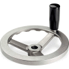 JW Winco - 4BDF2/D - Stainless Steel 3 Spoked Handwheel w/ Rev Handle - 4.92" Dia x .500" Bore
