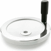 JW Winco - 4BF08/R - Aluminum Solid Disk Handwheel w/ Rev Handle - 6.30" Dia x .500" Bore