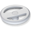 JW Winco - 6BRX5V/A - Alum. Flat-Faced Spoked Handwheel w/o Handle - 7.87" D x .750" Bore - Silver