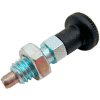 J.W. Winco GN717 Indexing Plunger w/ Knob Lock Nut Zinc 3.0x12.0N Pressure M6x1 Thread 4x4mm Pin