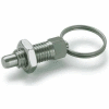 Indexing Plunger w/ Pull Ring Lock Nut SS 3.0x12.0N Pressure M6x1 Thread 4x4mm Pin