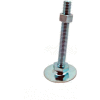 Leveling Foot, 3/8-16 x 3.93" Stud, 1.97" Base Dia, 4.37"H, 2250 Lbs. Cap, Steel