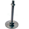 Leveling Foot, 3/8-16 x 5.91" Stud, 3.15" Base Dia, 6.34"H, 2250 Lbs. Cap, 304 SS
