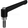 Zinc Die Cast Adjustable Lever with Stainless Steel Components 3/8-16 x .78 Stud 3.07"L