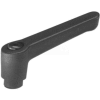 Nylon Plastic Adjustable Lever With Steel Components 3/8-16 Tapped 3.62"L - Made In USA