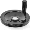 JW Winco - 7102026 - Plastic Solid Disk Handwheel w/ Rev Handle - 9.84" Dia x .24" Pilot Hole