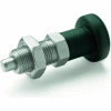 J.W. Winco GN617 Indexing Plunger w/ Knob Lock Nut SS 1.56x3.57lbs Pressure 3/8-24 Thread .2x.2" Pin