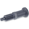 Indexing Plunger Long Knob w/ Rest Black 5.0x18.0N Pressure M10x1 Thread 5x8mm Pin