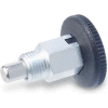 Indexing Plunger Mini w/ Open Lock Lock-Out Zinc 4.5x12.0N Pressure M8x0.75 Thread 5x5mm Pin