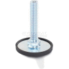 Leveling Foot W/Plastic Cap, 1/2-13 x 3.93" Stud, 1.97" Base Dia, 4.45"H, 2250 Lbs. Cap, Steel