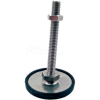 Leveling Foot W/Plastic Cap, 1/2-13 x 5.91" Stud, 2.36" Base Dia, 6.42"H, 2250 Lbs. Cap, 304 SS