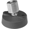 Leveling Mount w/ Lag Bolt Holes, 1/2-13" Socket, 3.15" Base Dia, 1.75"H, 5000 Lbs. Load Cap - USA
