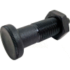 Indexing Plunger w/ Full Thread & Knob Lock Nut Black 7.0x17.0N Pressure M10x1 Thread 5x5mm Pin