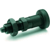 J.W. Winco Indexing Plunger Standard Lock-Out & Nut Black 11.0x30N Pressure M16x1.5 Thread 8x7mm Pin