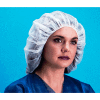 Lightweight Polypropylene Bouffant Cap, 100% Latex Free, Navy 21", 100/Bag