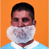Polypropylene Beard Cover, 100% Latex Free, White, 21", 100/Bag