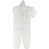 HD Polypropylene Coverall, Elastic Wrists & Ankles, Attached Hood, Zipper Front, White, 5XL, 25/CS