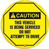 Accuform KDD738 Stopout® Steering Wheel Message Cover, Vinyl, 24" Diameter