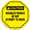 Accuform KDD739 Stopout® Steering Wheel Message Cover, Vinyl, 24" Diameter