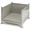 Collapsible Sheet Metal Steel Container 40-1/2"x34-1/2"x26" Zinc-Galv