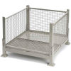 Collapsible Wire Mesh Steel Container 40-1/2"x34-1/2"x26" Zinc-Galv