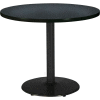 KFI 42" Round Restaurant Table - Graphite Nebula Top Round Black Base