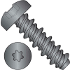 #6 x 3/8 #5HD Six Lobe Pan High Low Screw Fully Threaded Black Zinc Bake - Pkg of 10000