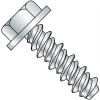 #6 x 1 #5HD Unslotted Indented Hex Washer High Low Screw Fully Threaded Zinc - Pkg of 10000
